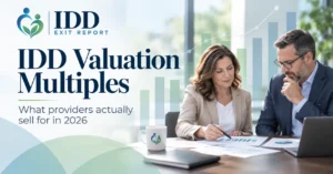 IDD Valuation Multiples: What Providers Actually Sell For in 2026